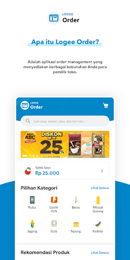 Android application Logee Order screenshort