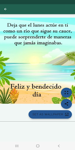 Android application Saludos Días de la Semana screenshort