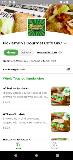 Android application Pickleman's screenshort
