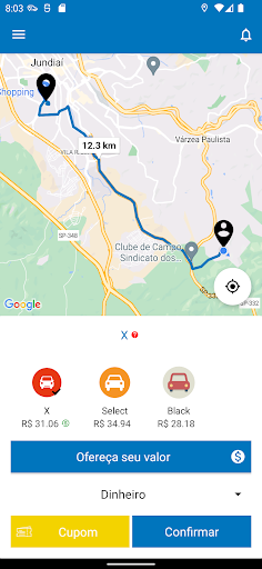 Android application Manos Passageiro screenshort