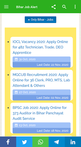 Bihar Job Alert Screen 2