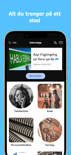 Android application For ansatte screenshort