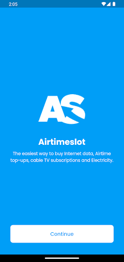 Android application Airtimeslot - Cheap Data & VTU screenshort