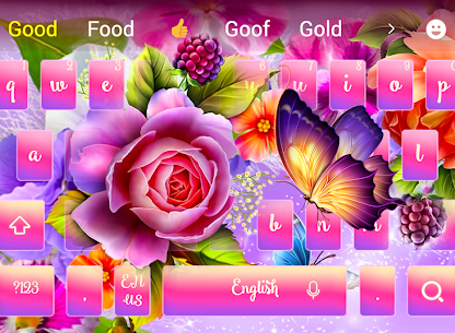 Color shiny rose theme keyboard For PC installation