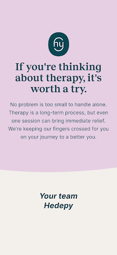Screenshot of Hedepy - Online therapy