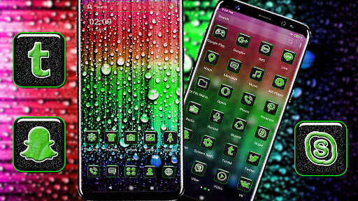 Rainbow Water Drops Theme