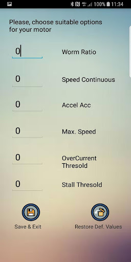 Control for rotary table Screen 2