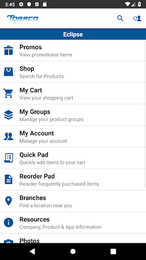 Android application TorrcoTouch screenshort