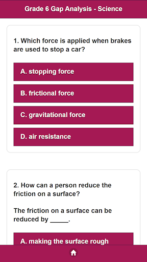 Grade 6 Science Gap Screen 2