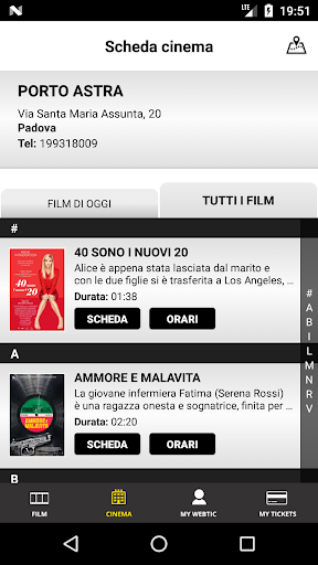 Android application Webtic Porto Astra Cinema screenshort