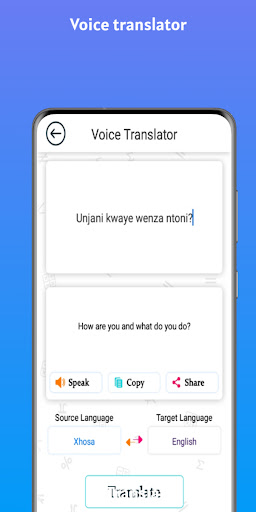Xhosa - English Translator Screen 3