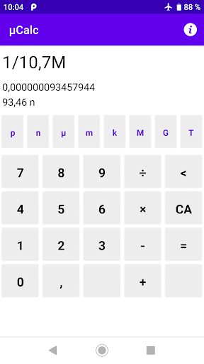Micro Calc (µCalc) Screen 2