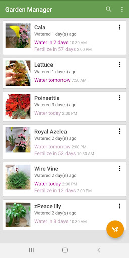 Android application Garden Manager : Plant Alarm screenshort