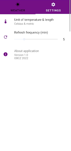 RunWeather Screen 2