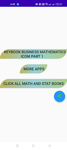 Android application Icom 1 business math key book screenshort