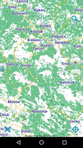 Android application Bosnia and Herzegovina map screenshort