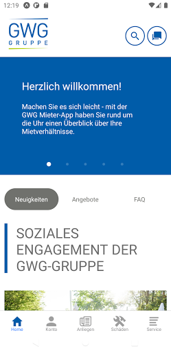Android application GWG-Gruppe screenshort