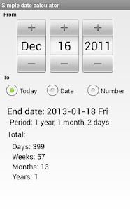 Simple Date Calculator 1.1 APK screenshots 2