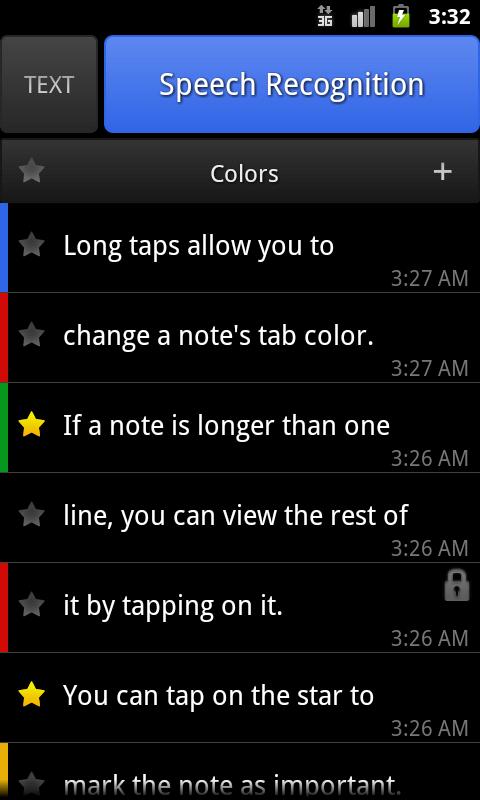 Android application ListNote Pro Notepad screenshort