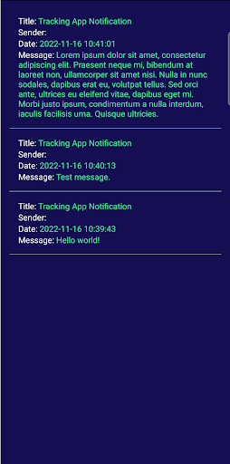 GESAT Tracker Screen 2
