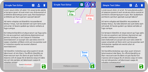 Simple Text Editor Android App