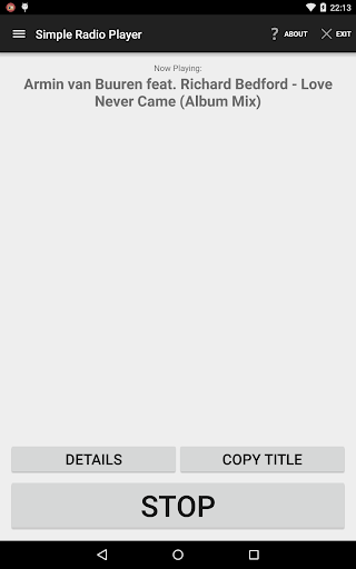 Simple Radio Player Screen 3