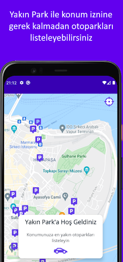 Android application Yakın Park screenshort