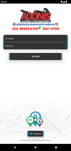 Android application ADÔNIS RASTREADORES screenshort