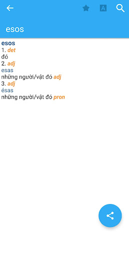 Vietnamese-Spanish Dictionary Screen 3