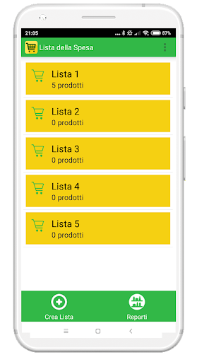 Android application Shopping list screenshort