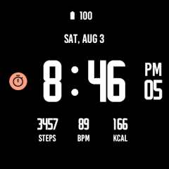 Active Black Watch Face
