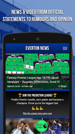 Android application Everton News - Fan App screenshort