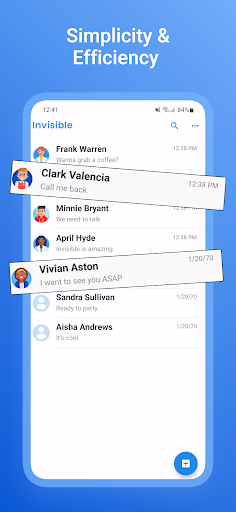 Android application Invisible Chat screenshort