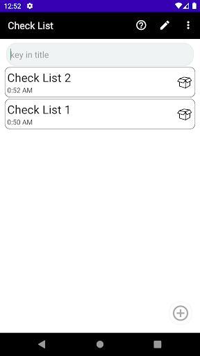 Simple Check List - To do list Screen 2