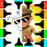 Cover Image of ダウンロード Coloring Little Singham : Cartoon Coloring Book 78 APK