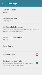 Sensors Toolbox Captura de tela