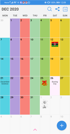 Kenya Calendar Screen 2