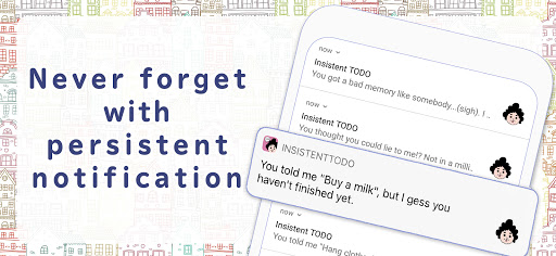 Android application InsistentTODO Simple reminder screenshort