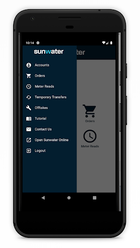 Sunwater Customer App Screen 2
