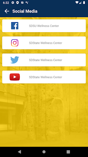 Android application SDState Wellness Center screenshort