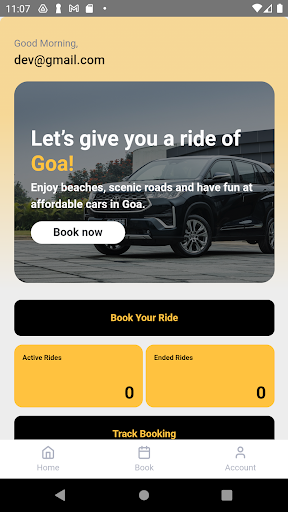 Android application NexoCabs screenshort