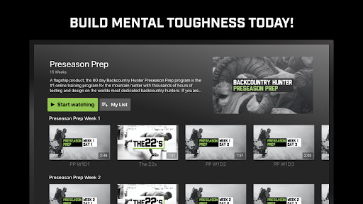 Screenshot of MTNTOUGH: Home & Gym Workouts