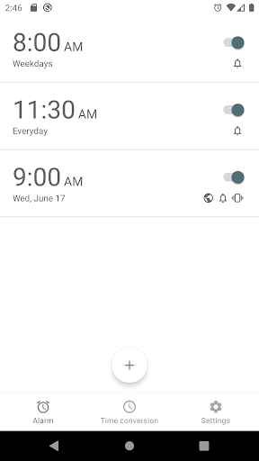 Android application Alarm - World time alarm screenshort