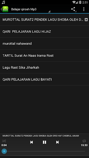 Android application Belajar Qiroah Lengkap Mp3 screenshort