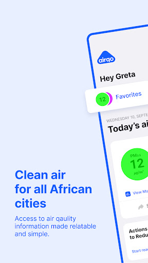 Android application AirQo - Air Quality screenshort
