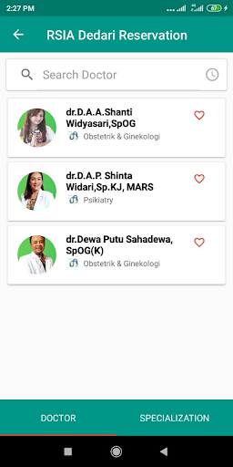 RSIA Dedari Reservation Screen 3