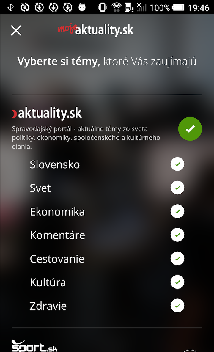 Android application Aktuality.sk screenshort
