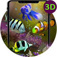 Реалистичные 3D приложение Koi Fish Aquarium theme