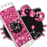 Pink Kitty Shine Leopard Cute Kitten Theme icon