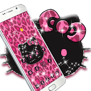 Pink Kitty Shine Leopard Cute Kitten Theme  Icon